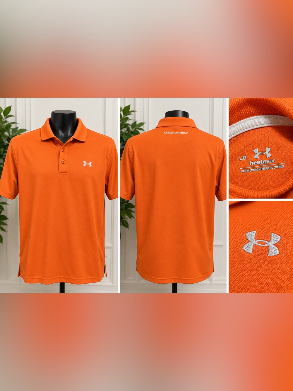 Under Armour Men’s Bright Orange Short-Sleeve Polo